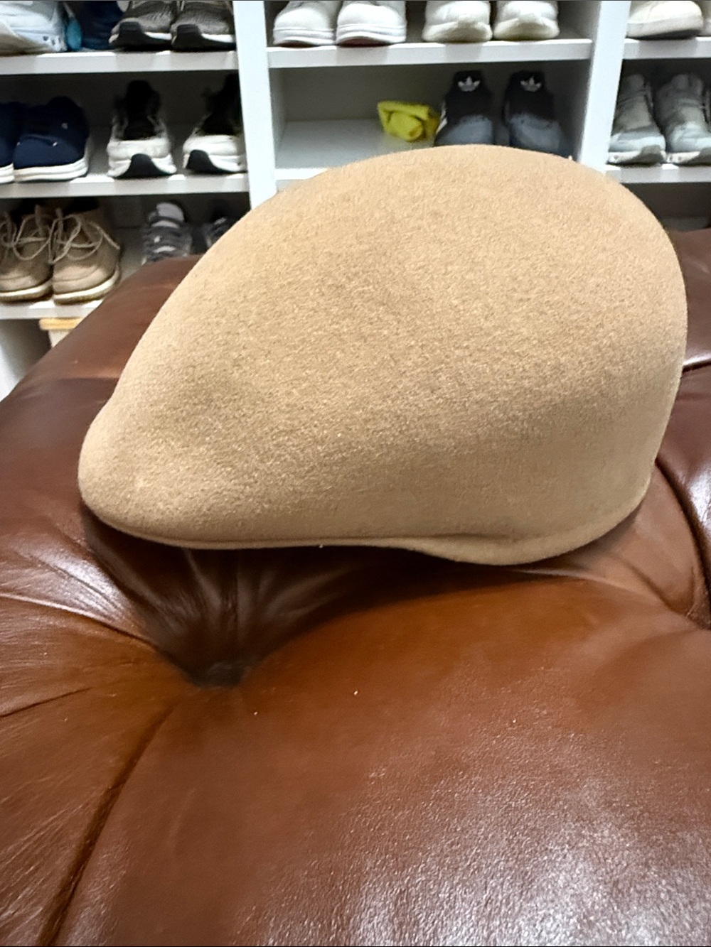 Kangol Tan Wool Rounded 504-Style Cap - Picture 4 of 4